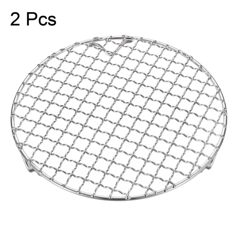 sourcing map 2pcs Round Cooking Rack 7.5-inch 201 Stainless Steel