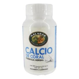Calcio de Coral Greenside 90 Cápsulas Sin Sabor Malabar Suplemento Nutricional
