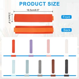 sourcing map 4 Pcs Adjustable Pen Loop Holder for Notebook, PU Leather Pen Holder Pencil Sleeve Elastic Strap Band Designed for Journals Clipboards, Notebooks, Journals, Calendars (Orange)