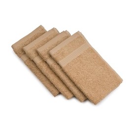 Gözze - Set of 4 New York Guest Towels, Luxuriously Soft and Absorbent, 100% Cotton, 30 x 50 cm - Maroon