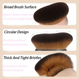 Self Tanner Brush,Big Kabuki Tanning Applicator,Large Body Makeup Brush for Liquid Foundation,Bronzer Blend,Face Body Leg Makeup Application