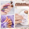 42Pcs Semi-Permanent Nail Polishes, Kit Collection with Base and Top