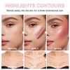 6 Colors Cream Contour Stick Makeup Kit, Shades with Highlighter