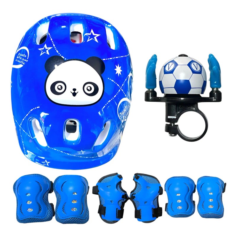 Kit Casco Protección Infantil + Timbre De Balón
