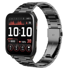 Compatible with Garmin Venu X1 Bands, Quick Release Stainless Steel Metal Replacement Straps Compatible with Garmin Venu X1 Smartwatch (Black)