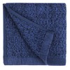 Everplush Diamond Jacquard Face Cloths 6 Pack Polyester Navy Blue
