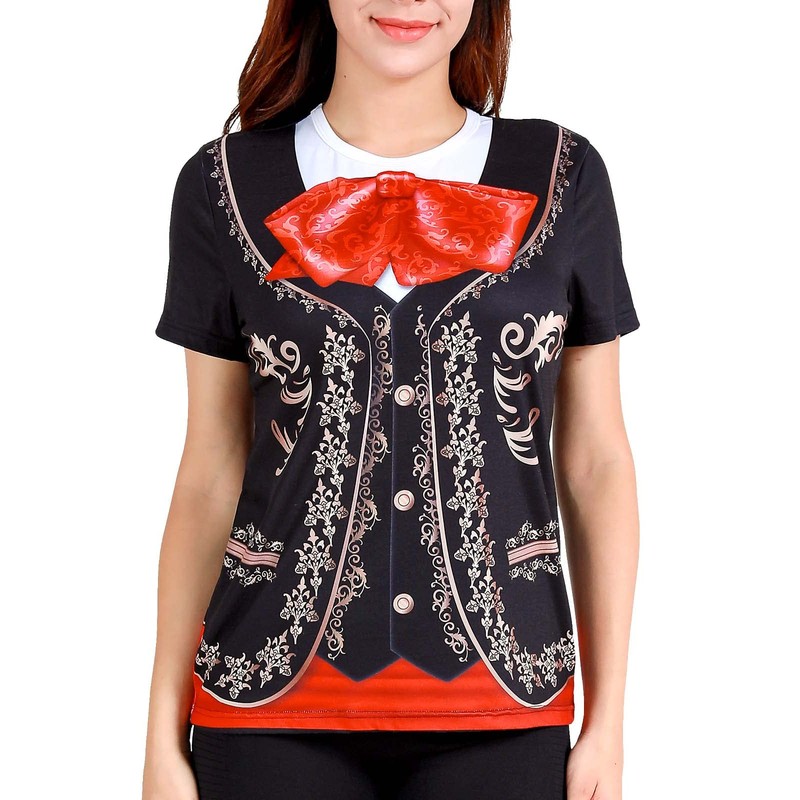 Funny World - Disfraz de Novedad Camiseta Mujer Camiseta Gráfica