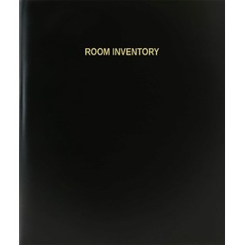 BookFactory Room Inventory Log Book/Journal/Logbook - 120 Page, 8.5"x11", Black Hardbound (XLog-120-7CS-A-L-Black(Room Inventory Log Book))