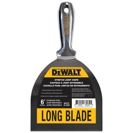 DEWALT 6" One-Piece Stainless Steel Stretch Joint Knife | Professional Grade, Precision Ground Edge, Ergonomic & Corrosion Resistant | 2-422