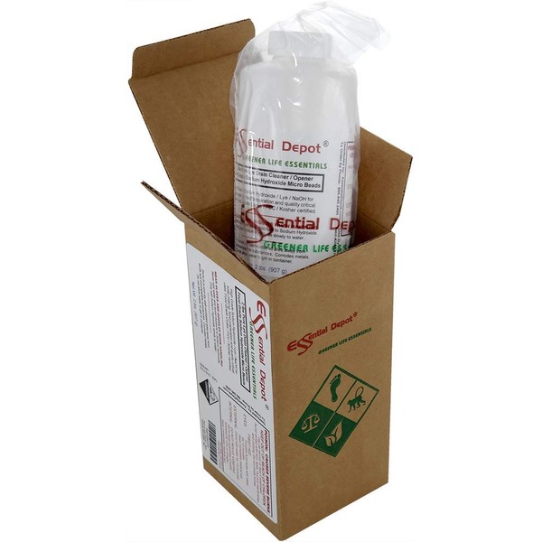 Essential Depot Pure Lye Drain Cleaner/Opener, 2 lbs. Food Grade