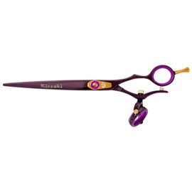 Kissaki Hair Scissors Gokatana 7.0 inches Double Swivel Black Cherry P Titanium Hair Cutting Shears