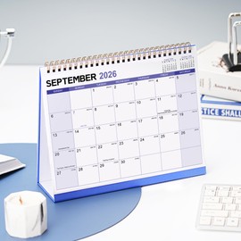 2026 Desk Calendar - Jan. 2026 - Dec. 2026, 12 Months Desk Calendar 2026, Standing Flip Calendar 2026, 9.8" x 8.3", Thick Paper, Desktop Calendar 2026