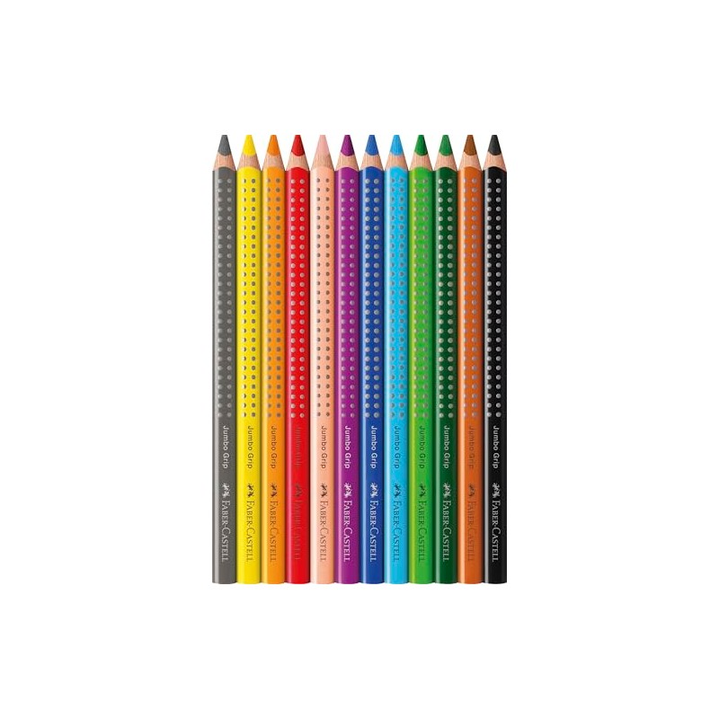 FABER-CASTELL 205276 Jumbo Colouring Pencils Set 18 Pieces Including 6