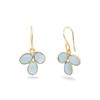 Petal Shape Earrings: Isla Vurma, Gold, Chalcedony, moonstone peach and