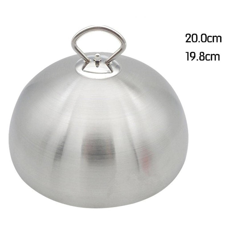 yuksok Stainless Steel Cloche Food Serving Plate Dish Dining Dinner,
