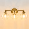 VONLUCE Bathroom Light Fixtures, 3-Light Bathroom Vanity Light with Globe