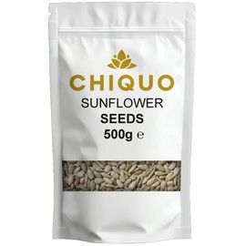 Chiquo Sunflower Seeds 500g | Unsalted and Naturally Delicious | Ideal for Healthy Snacking, Salads, Baking & Cooking | Premium Resealable Pack for Freshness
