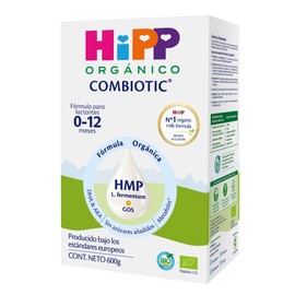 HiPP Orgánico Combiotic Fórmula para Lactantes de 0 a 12 Meses - 1 Pieza (1 x 600 gr) con Probióticos y Prebióticos, Metafolin, DHA y ARA, Vitaminas  