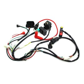 Ouyunou ZS 190cc Wiring Harness Loom Voltage Regulator Rectifier On Off Light Key Switch Kill Starter Ignition Coil Relay CDI Kit for Zongshen 190cc 2 Valve Oil Cooled Electric Start Engine Dirt Bike