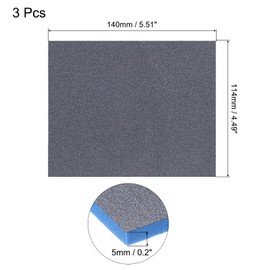 QUARKZMAN Pack of 3 Sanding Sponges Block, 800-1000 Grit Sanding Sponges Pad 140 mm x 114 mm x 5 mm Soft Foam Wet Dry Sandpaper for Model Metal Wood Furniture Polishing