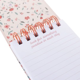 Graphique Petite Wiro Notepad - Positivity Design - 3.5"x 5.5", 200 Lined Pages, Custom Interior and Spiral Bound Top - Perfect for Leaving Messages and Taking Notes