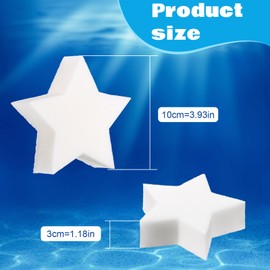 Patelai 40 Pcs Hot Tub Sponge Spa Cleaning Sponges for Hot Tub Oil Absorbing Sponge Cleaning Scum for Spa, Bathtub and Swimming Pool to Soak up Oils Bathtub Accessories(Star Style)