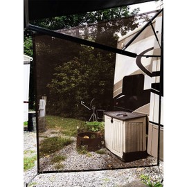 Shadeidea RV Awning Sun Shade Screen for Side Panel - 9' 6'' X 7' 6'' -Black Mesh Sunshade Motorhome Camping Trailer UV Sunblocker Canopy Sunscreen - Offer 3 Year Warranty