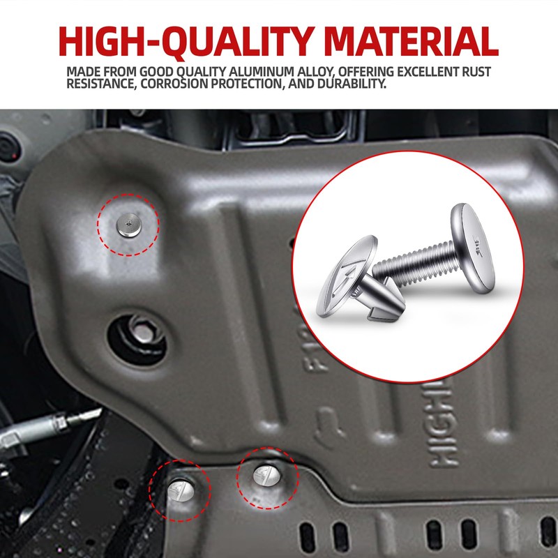 8PCS Engine Splash Shield Hardware Kit, Lower Cover Pin Screws,