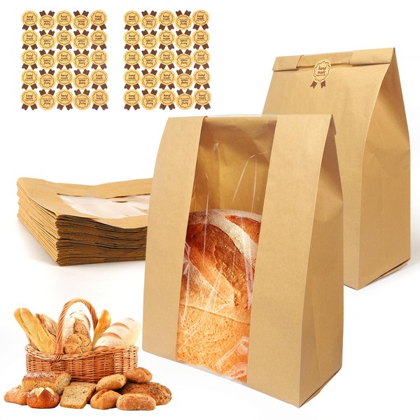 WNSIRVY WNSIRVY 30 Pack Large Bread Bags for Homemade Sourdough
