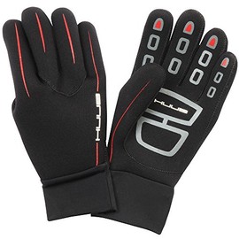 HUUB Unisex Adult Swim Gloves - Black/Red/Grey, Large