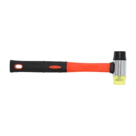40mm Dual-Sided Rubber Mallet with Fiberglass Handle for Floor Installation (Red, Black, Yellow, Silver