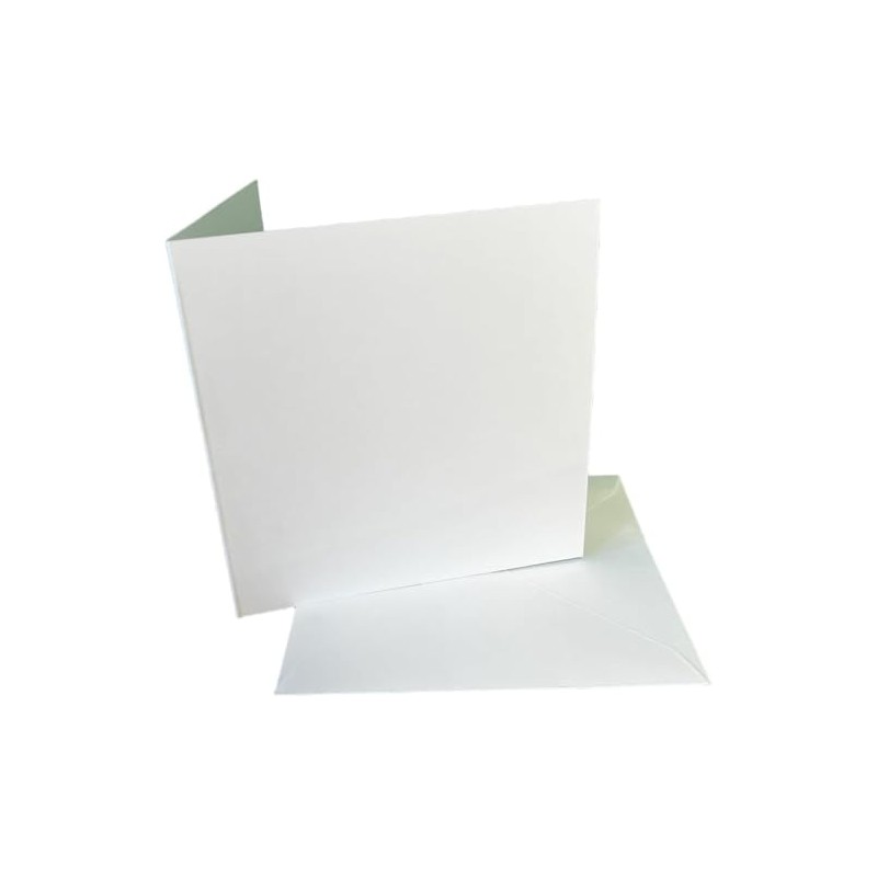 5 x 5" Bright White Card Blanks & Envelopes -