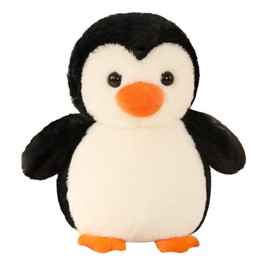 EXQULEG Penguin Cushion Plush Toy Penguin Soft Toy Cuddly Toy Cartoon Penguin Cushion Gift Unisex Cuddly Toy (30 cm)