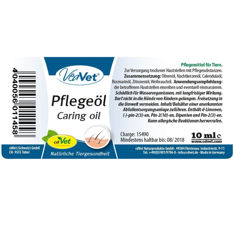 cdVet VeaVet Hautpflegeöl für Hunde und Katzen 10ml