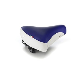 Cicli Bonin Unisex Adult Monte Grappa Saddles - White/Blue, One Size