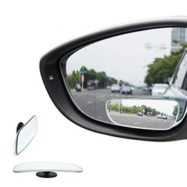 TRUE LINE Automotive Frameless 360 2 Piece Mirror Blind Spot Mirror Kit 360 Degree Adjustable Ultra Safety Stick on