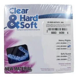 CLEAR HARD&SOFT Acetato Rígido Cal .060 Termoformado 20pza Clear Hard & Soft