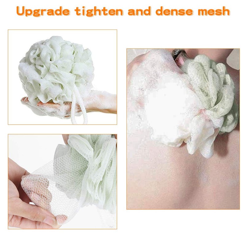 Bath Sponge 4 Pieces Mesh Shower Sponge Bath Shower Sponge