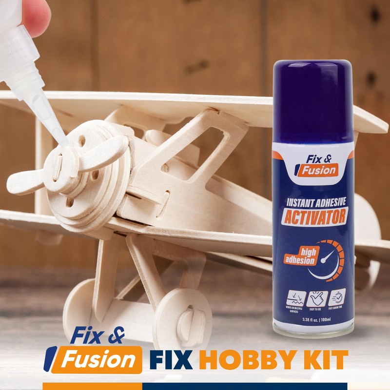 FIX & FUSION Activator Spray (3.38 Fl Oz), Instant Cure