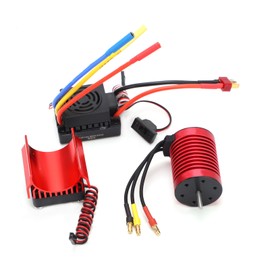 Waterproof F540 3000KV 4 Pole Brushless Motor 60A ESC Set with Heat Sink Combo for 1/10 RC Car