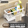 BRYN Sink Organiser, Carbon Steel Sponge Holder Kitchen with Dish