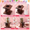 Maxdot 2 Pcs Wooden Candy Dispenser Machine Wood Cereal Storage