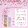 2 Boxes 3D Nail Charms Set,Nail Bows Charms and Small