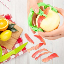 2Pcs Handheld Rotary Apple Peeler – 2025 New Fun Fruit Peeler for Pears Peaches | Manual Peeling Tool,Stainless Steel Blade | Foldable & Adjustable Slicer Gadget for Kitchen