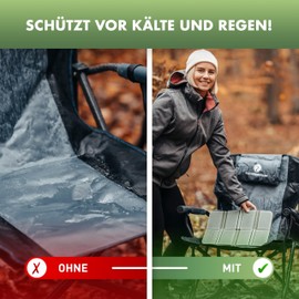 Naturbummler ® Set of 2 Thermal Seat Cushions Outdoor [Foldable] with Carry Bag - Chair Cushion Seat Pad Chair Survival Hiking