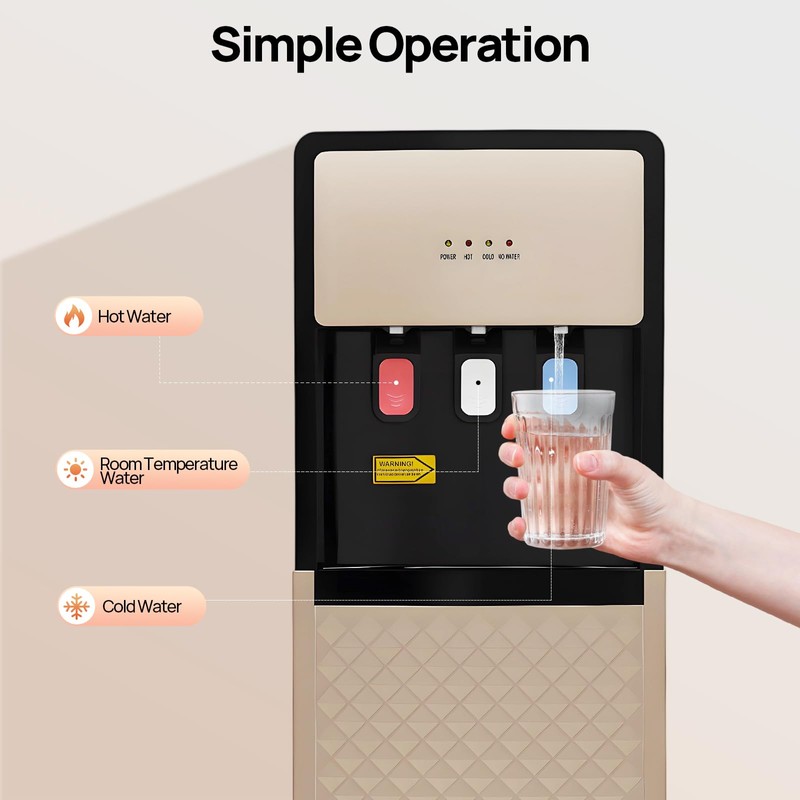 Bottom Loading Water Dispenser, Floor Standing Hot&Cold Water Dispenser for