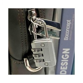 Lumina D Dial Combination Lock, Small 3-Digit Password Silver