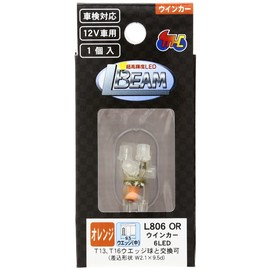 M&H Mazda L806OR LED L Beam Turn Signal Orange 6 LEDs for 12V T13/16 Wedge