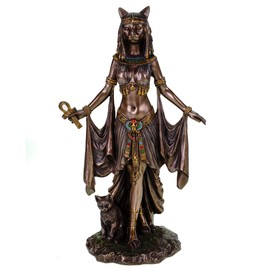 Veronese Egyptian Goddess Bastet 26 cm Egypt Pharaoh Bronzed Figure