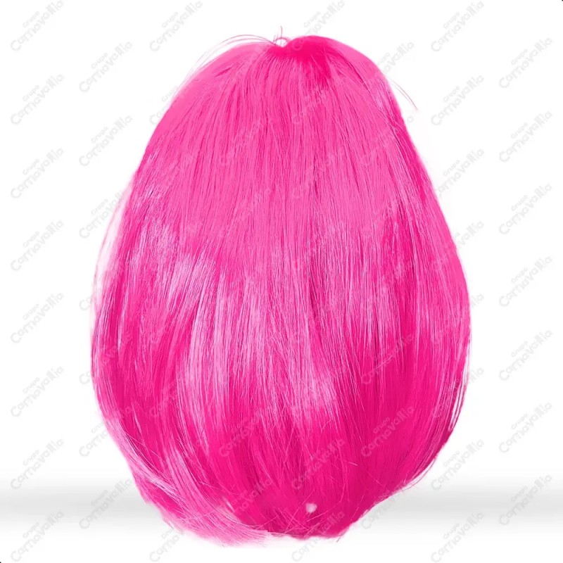 Peluca Lacia Corta Rosa Neón Disfraz Fantasía Fiesta Cosplay